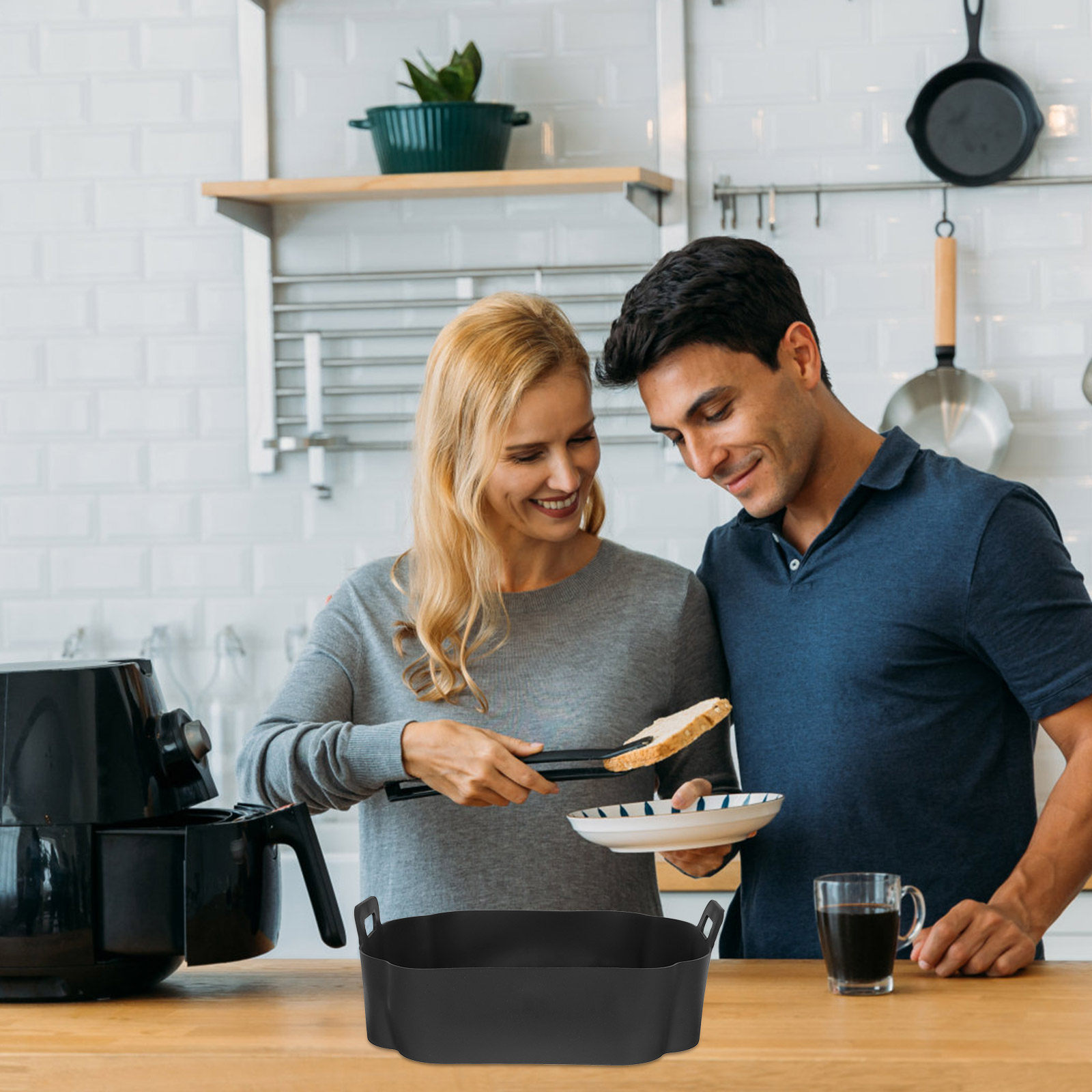 Kitchen Accessories For Baking - بطانة سيليكون لقلاية الهواء، غير لاصقة،