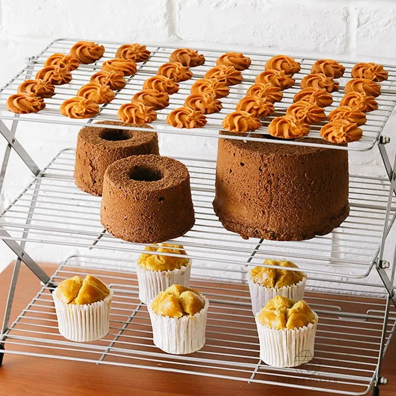 Kitchen Accessories For Baking - طوي متعدد الطبقات كعكة رف التبريد