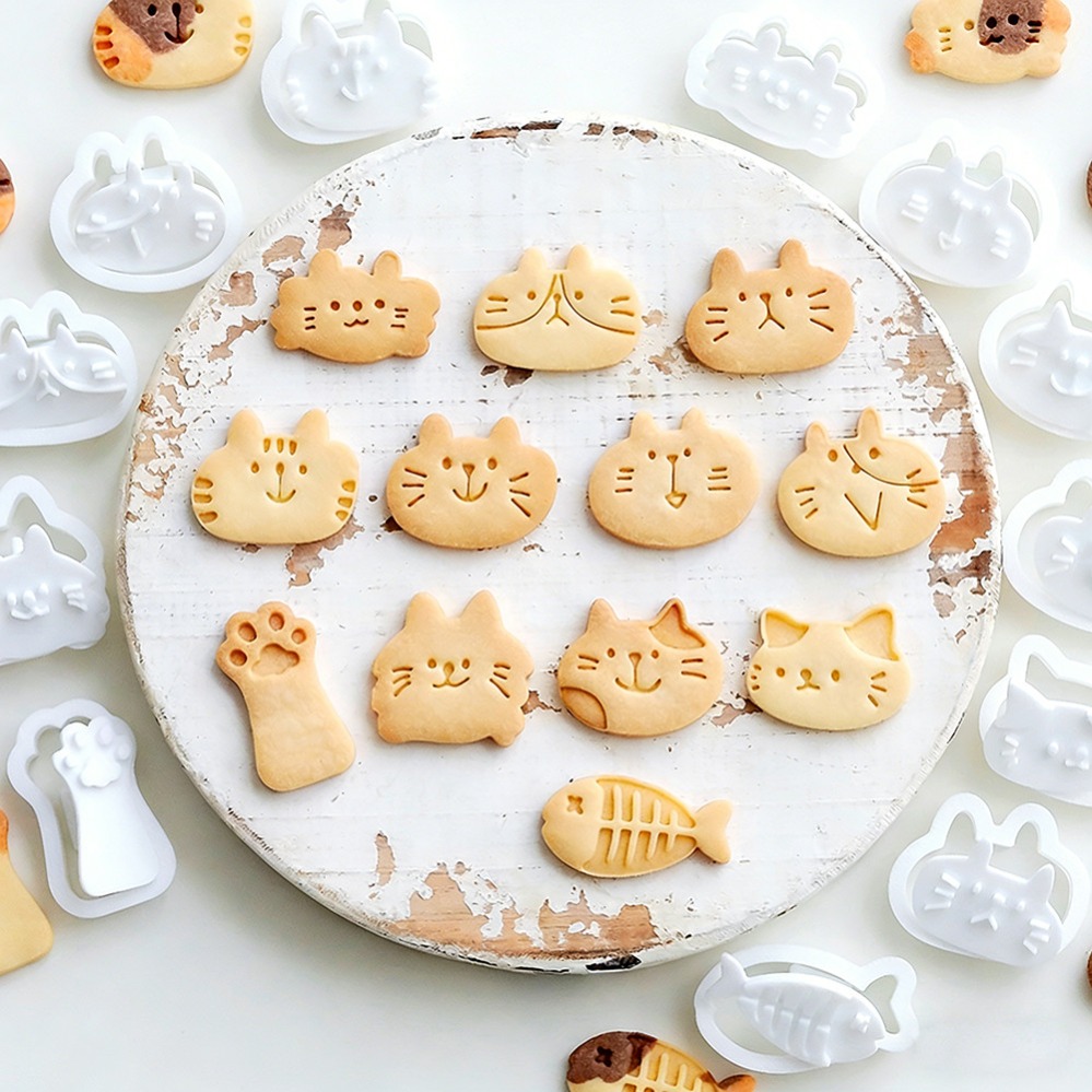 Kitchen Accessories For Baking - قوالب تقطيع الكوكيز على شكل قطط