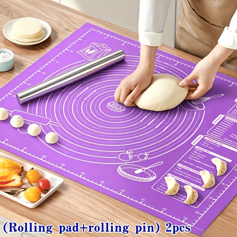 قطعتان من حصيرة السيليكون للعج - مراجعة Kitchen Roll Baking وسعره