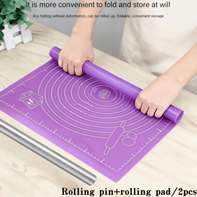 قطعتان من حصيرة السيليكون للعج - مراجعة Kitchen Roll Baking وسعره