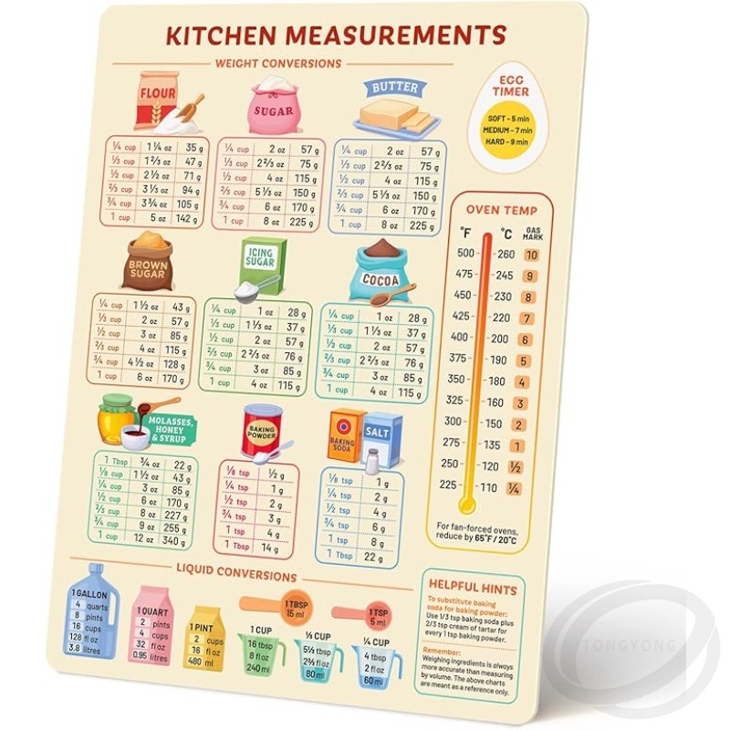 مخطط تحويل المطبخ، مخطط الطبخ  - مراجعة Kitchen Baking Conversion Chart وسعره