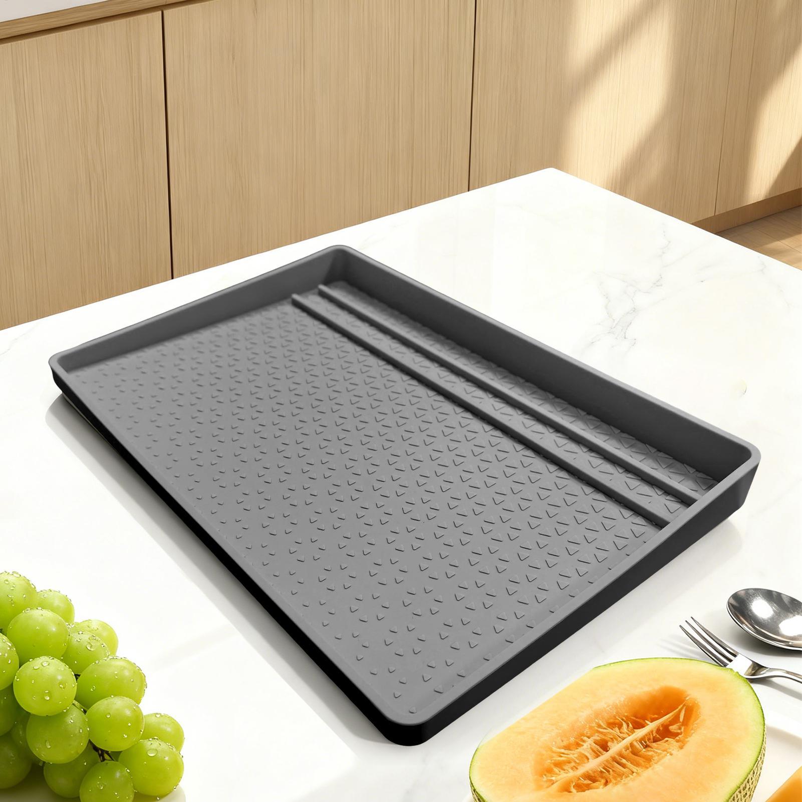 صينية لجمع الفتات، حصيرة سيليك - مراجعة Kitchen Baking Station وسعره